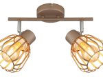 Kryptinis šviestuvas GLOBO Olin, E27, 2 x 40W, 230V, kavos sp., 300x125x175 mm