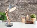Stalinis šviestuvas GLOBO Tongariro, E27, 1 x 40W, 230V, su jungikliu, šviesus medis, pilkos sp. metalas, 320 x 160 x 450 mm, 21503