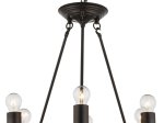 Pakabinamas šviestuvas GLOBO Ulleu, E27, 6 x 40W, 230V, juodas metalas, kanapė, 500 x 1260 mm, 69029-6