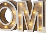 Stalinis nakties šviestuvas GLOBO Home, 28LED 0,06W 3V 3xAA elementai komplektacijoje, plastikas, medis, su jungikliu, 380 x 32 x 110 mm, 29975