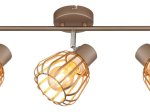 Kryptinis šviestuvas GLOBO Olin, E27, 3 x 40W, 230V, kavos sp., 500x125x175 mm