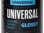 Aerozoliniai dažai INRAL Universal, 400 ml, juodi blizgūs, RAL9017
