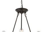 Pakabinamas šviestuvas GLOBO Ulleu, E27, 6 x 40W, 230V, juodas metalas, kanapė, 500 x 1260 mm, 69029-6