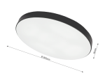Plafoninis šviestuvas TOPE Boston, LED 2 x 48W, 3000-6500K, 230V, 8563 lm Max, 60 cm skersmuo, juodos spalvos