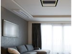 Lubinis LED šviestuvas GLOBO Mattia, 30W, 230V, 3831 lm, vidus 3000K, išorė 6500K, metalas juodas, tamsiai rudas medis, 450 x 450 x 50 mm, 67269-30