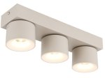 Kryptinis šviestuvas GLOBO Rae, LED, 3 x 6W, 480lm, 3000K, pilkos sp., 330x72x120 mm
