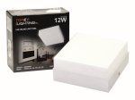 LED šviestuvas TOPE Tora, 12W, 3000K, 852 lm, IP40, virštinkinis, kvadratinis, baltos sp., matmenys 120 x 120 x 55 mm, 6004000052