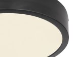Lubinis LED šviestuvas GLOBO Lucena, paviršinis, 15W, 230V, 1650 lm, 4000K, dimeriuojamas, apvalus, juodos sp., 145 x 26 mm, 12368-15
