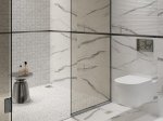 Dekoratyvinės plytelės CERSANIT, Blumarine White Structure Satin, 250 x 750 x 10 mm, 1,120 m2/dėž., spl. balto marmuro