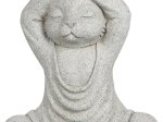 Sodo dekoracija BUDDHA KATINAS, 3 skirtingų dizainų, 29 x 20 x 40 cm.