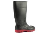Guminiai batai SWAMPOK 140P, 43 dydis, aukštis apie 37-40 cm, juodi, raudonu padu, vyriški