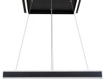 Pakabinamas LED šviestuvas RABALUX Quadro, 60W, 230V, 4000K, 1670 lm, IP20, metalinis, matinės juodos sp., 600 x 50 x 600 mm, 3085