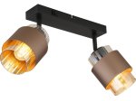 Kryptinis šviestuvas GLOBO Milley, E27, 1 x 40W, 230V, matinės bronzos spalvos, 385 x 100 x 125 mm, 15560-2C