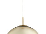 Pakabinamas šviestuvas GLOBO Varus, E27, 1 x 40W, 230V, aukso sp. metalas, skaidrus/aukso sp. stiklas, 330 x 1200 mm, 15858