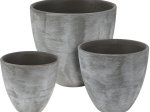 Keraminis lauko vazonas, pilkos sp., 20 x 20 x 19 cm.