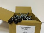 Šiferiniai sraigtai, 6 x 100 mm., (T30,19EPDM), RAL8019 pilkai ruda sp., cinkuoti, su tarpine, 100 vnt.