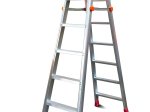 Kopėčios HERVIN EQUIPMENT, aliuminės, dvipusės, sustiprintos, 2x8 pakopų, 2430 mm, CL-ST28