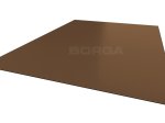 Lygi skarda BORGA P20, rulone, matmenys 0,4 x 1250 x 10000 mm, su plėvele, ruda spalva, RAL8019, 1 rit. - 12,5 m²
