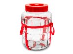 Užsukamas stiklainis rauginimui, 8 l, su diržais