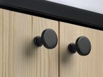 Baldų rankenėlė HETTICH, D26 mm, juodo aliuminio sp., 9286973