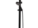 Dušo komplektas RIDDER TULUM, Komplekt.: rankinis dušas, dušo žarna 150cm, lietaus dušo galva, dušo stovas, juodos spl., 09179110