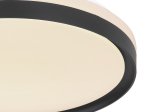 Lubinis LED šviestuvas GLOBO Sonny, 18W, 230V, 1860 lm, 2700-6500K, su pultu, dimeriuojamas, atmintis, aktyvi šviesa, juodas, 390 x 80 mm, 41587-18.