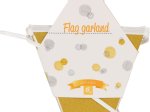 Vakarėlių dekoracija, vėliavėlių girlianda, aukso sp., 6 m