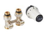 Radiatorių termostatų komplektas DANFOSS, H, tiesus, Regus, M30x1.5 + RLV-KB, 1/2" S, 013G5275/015G5308