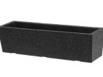 Šiltasis lauko vazonas 4living, juodos sp., 50 x 14 x 13 cm.