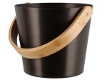 Pirties kibiras RENTO, aliuminis / bambukas, talpa 5 l, 23 x 23 cm, rudos spalvos