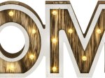 Stalinis nakties šviestuvas GLOBO Home, 28LED 0,06W 3V 3xAA elementai komplektacijoje, plastikas, medis, su jungikliu, 380 x 32 x 110 mm, 29975