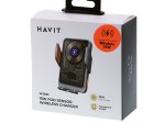 Automobilinis laikiklis HAVIT DOT 3033,  su belaidžiu įkrovikliu,  15 W,  tvirtinamas į ventiliacijos groteles,  juodos sp.