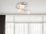 Kryptinis šviestuvas GLOBO Tadeus, E14, 3 x 40W, 230V, chromas, stiklas, 250 x 150 mm, 54919-3