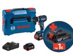 Akumuliatorinis smūg. suktuvas BOSCH Professional GSB 18V-90, 18 V, komplekte 2 x 5,0 Ah akumuliatoriai ir kroviklis, lagaminas, 06019K6106