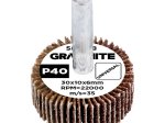 Žiedlapinis šlifavimo cilindras GRAPHITE, 30 x 10 x 6 mm, P40