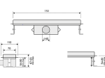 Metalinis dušo latakas BIELBET Piksel, 150x150mm