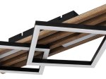Pakabinamas LED šviestuvas GLOBO Obrien, 25W, 3000K, 230V, 1300lm, MDF tamsus medis, atminties funkcija, 475 x 310 x 95 mm