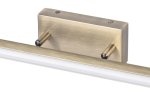 Sieninis veidrodžių ir paveikslų šviestuvas RABALUX Silas, LED, 18W, 230V 50Hz, 4000K, 1700 lm, IP44, metalinis, bronzos sp., 627 x 80 x 100 mm, 5729