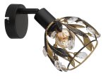 Kryptinis šviestuvas GLOBO Mika, 1 x E14, 25W, 230V, metalo, aukso sp., 120 x 160 mm, 15759-1