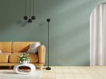 Pakabinamas šviestuvas SEARCHLIGHT Eindhoven, 3LT, GU10, 1x50W, AXPxG 200x39x39 cm, smėlio juodos sp., 1014-3BK
