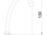 Maišytuvo snapas RUBINETA, J 18x130 mm, lenktas