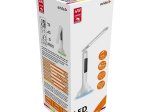 Stalinis šviestuvas AVIDE At-7620, 18 LED, 4 W, 4000K, 250 lm, įkraunamas, baltos spalvos, sensorinis valdymas, USB, CR2032 baterija LCD ekrano