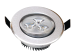 Įmontuojamas šviestuvas ORRO, LED 3 W, 220-240 V, 180 lm, 3300 K, 30.000 h, apvalus, sidabrinės spalvos