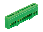 Kontaktinė kaladėlė MOREK MAD1012G15, 12 vietų, įžeminimo, PE12H, 12 x 16 mm², IP20, žalios spalvos