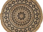 Kilimas LUXOR LIVING Malo, 80 x 80 cm, apvalus, 100% džiutas, 701872