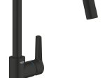 Plautuvės maišytuvas GROHE QUICKFIX START, su U-formos snapu, 150° pasukimo kampu, juoda matinė spalva, 304702430