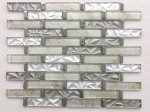 Stiklo mozaika MONA MOSAICS Td2609, 300 x 335 x 8 mm, 11 vnt./dėž., spl. smėlinis marmuras/blizgi rusva/blizgus sidabras