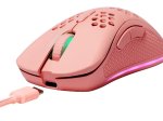Belaidė žaidimų pelė DELTACO GAMING PM80, 70g svorio, RGB, SPCP6651, 400-4800 DPI, 1000 Hz, rožinės sp., GAM-120-P