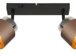 Kryptinis šviestuvas GLOBO Milley, E27, 1 x 40W, 230V, matinės bronzos spalvos, 385 x 100 x 125 mm, 15560-2C