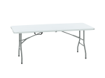 Sulankstomas lauko stalas HATIS, 152 x 70 x 74 cm, baltas